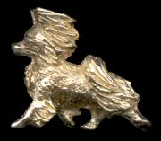 14K Gold Small Trotting Papillon with Flying Ear 