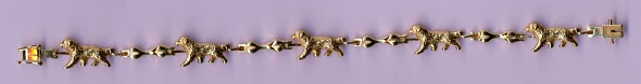 14K Gold Bernese Mountain Dog Tennis Bracelet